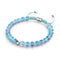 Aigue-marine | Argent | Bracelet de perles de macramé en verre de sirène